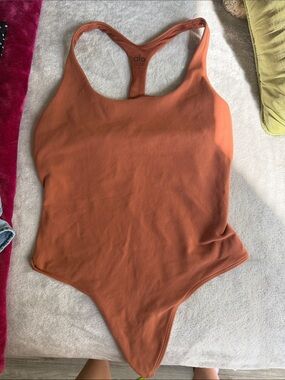ALO Yoga Kids Rust-Orange Racerback One-Piece